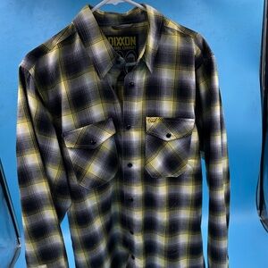 DIXXON Men's Bold Yellow and Black Checkered Shirt